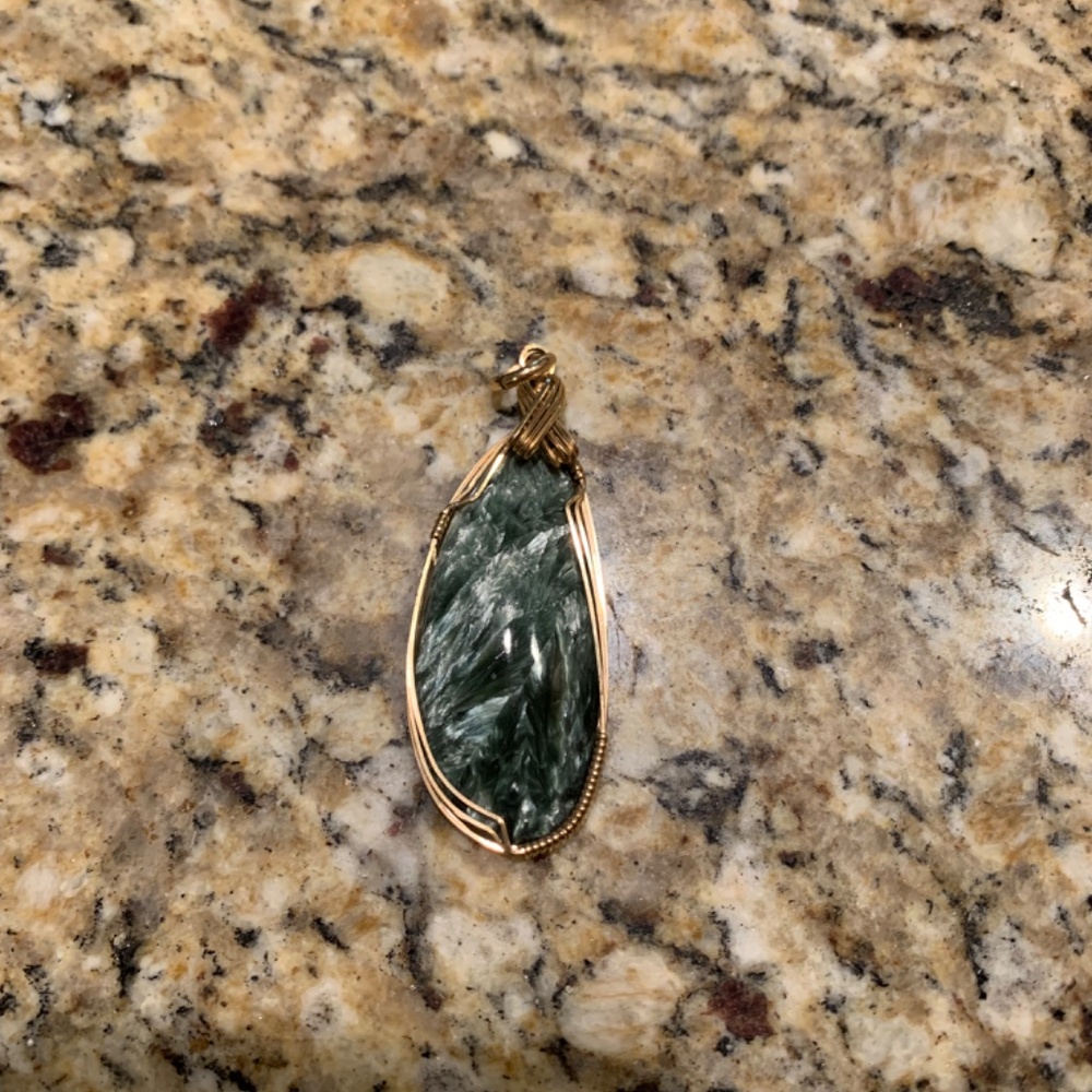Seraphinite Gemstone Pendant - image 2